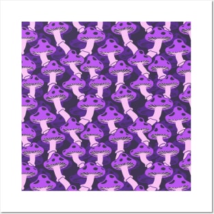 Double Mushroom Pattern 5 Posters and Art